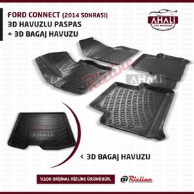Rizline Ford Connect Panelvan 2014 Sonrası 2 Parça 3D Havuzlu Paspas