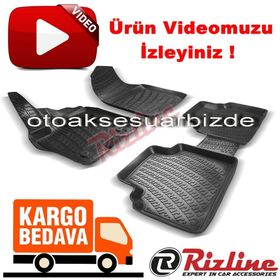 Rizline Ford Courier 2014 2019 Siyah 3D Havuzlu Paspas