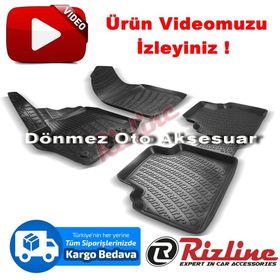 Rizline Ford Courier 2014 2019 Siyah 3D Havuzlu Paspas
