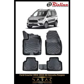 Rizline Ford Courier 2021 Model Siyah 3D Havuzlu Paspas