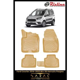 Rizline Ford Courier 2023 Model Bej 3D Havuzlu Paspas