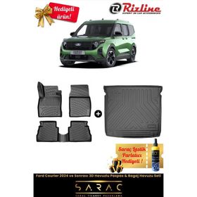 Rizline Ford Courier 2024 ve Sonrası 3D Havuzlu Paspas+Bagaj Havuzu Seti
