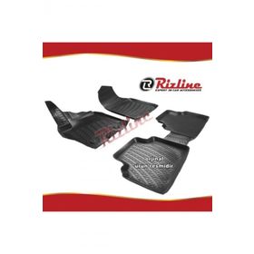 Rizline Ford Courier Siyah 2014-2019 Arası 4 Parça 3D Havuzlu Paspas