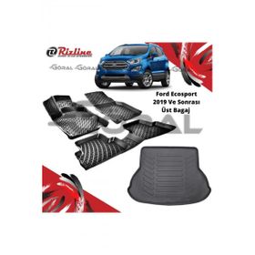 Rizline Ford Ecosport 2019 ve Sonrası Paspas ve Bagaj Üst Havuzu Set