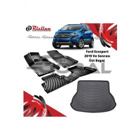 Rizline Ford Ecosport 2019 ve Sonrası Paspas ve Bagaj Üst Havuzu Set