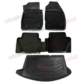 Rizline Ford Fiesta 2008-2013 Bej 3D Havuzlu Paspas
