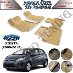 Rizline Ford Fiesta 2009-2013 Bej 3D Havuzlu Paspas