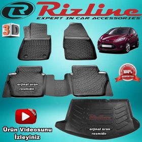 Rizline Ford Fiesta 2009 Sonrası 3D Paspas Bagaj Havuzu