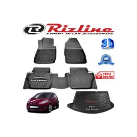 Rizline Ford Fiesta 2017 Sonrası 3D Paspas Bagaj Havuzu