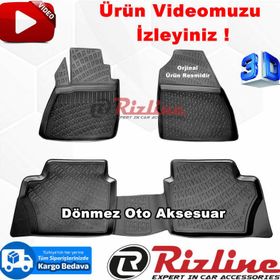 Rizline Ford Fiesta Hb 2002 2008 Siyah 3D Havuzlu Paspas