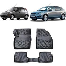 Rizline Ford Focus 2 3D HB 2005 2011 Arası Siyah 3D Havuzlu Paspas 4 Parça Set