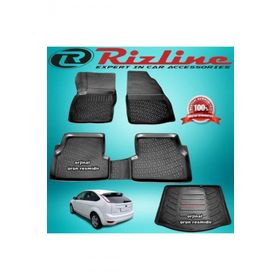 Rizline Ford Focus 2 3D Paspas + 3D Bagaj Havuzu HB 2005-2011 Arası Siyah Set