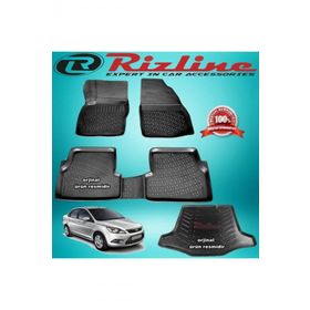 Rizline Ford Focus 2 3D Paspas + 3D Bagaj Havuzu Sedan 2005-2011 Arası Siyah Set