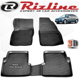 Rizline Ford Focus 2 HB 2005 - 2011 Arası Siyah 3D Havuzlu Paspas