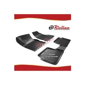 Rizline Ford Focus 2 Siyah HB 2005-2011 Arası 4 Parça 3D Havuzlu Paspas