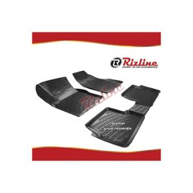 Rizline Ford Focus 2 Siyah Sedan 2005-2011 Arası 4 Parça 3D Havuzlu Paspas