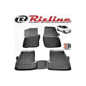 Rizline Ford Focus 3 HB 2011 - 2015 Arası Siyah 4 Parça Set 3D Havuzlu Paspas