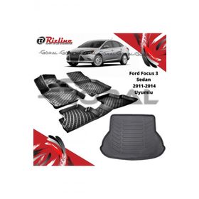 Rizline Ford Focus 3 Sedan 2011-2014 Uyumlu Paspas ve Bagaj Havuzu Set