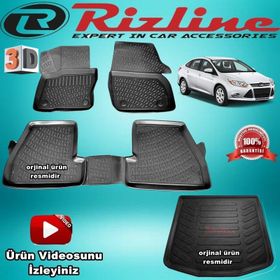 Rizline Ford Focus 3 Siyah Stw 2011-2015 3D Havuzlu Paspas