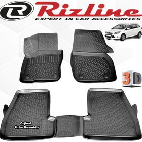 Rizline Ford Focus 3 Siyah Stw 2011-2015 3D Havuzlu Paspas