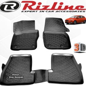 Rizline Ford Focus 4 HB 2015 - 2018 Arası Siyah 4'lü Set 3D Havuzlu Paspas