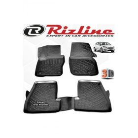 Rizline Ford Focus 4 Sedan 2015 - 2018 Arası Siyah 4 Parça Set 3D Havuzlu Paspas