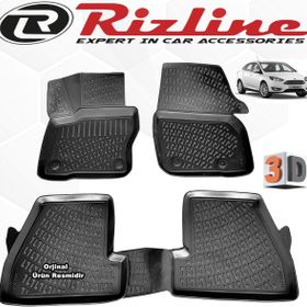 Rizline Ford Focus 4 Sedan 2015 - 2018 Arası Siyah 4 Parça Set 3D Havuzlu Paspas