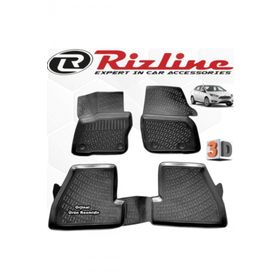 Rizline Ford Focus 4 Sedan 2015 - 2018 Arası Siyah 4 Parça Set 3D Havuzlu Paspas