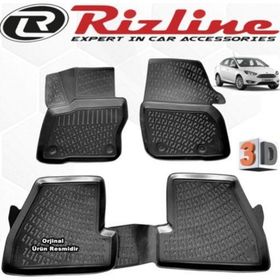 Rizline Ford Focus 4 Sedan 2015 - 2018 Arası Siyah 4 Parça Set 3D Havuzlu Paspas