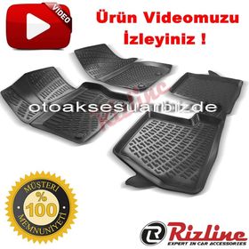 Rizline Ford Focus 4 Sedan 2015 2018 Siyah 3D Havuzlu Paspas