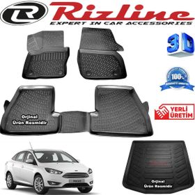 Rizline Ford Focus 4 Sedan 3D Bagaj Havuzu 2015-2018 Arası Oto Paspas