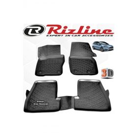 Rizline Ford Focus 4 STW 2015 - 2018 Arası Siyah 4 Parça Set 3D Havuzlu Paspas
