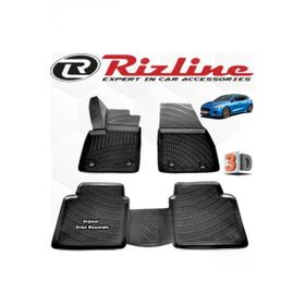 Rizline Ford Focus 5 HB 2019 Sonrası Son Kasa Siyah 4 Parça Set 3D Havuzlu Paspas