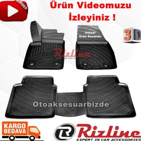 Rizline Ford Focus 5 Sedan 2019 Sonrası Siyah 3D Havuzlu Paspas