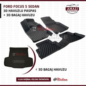 Rizline Ford Focus 5 Sedan 2019 Sonrası Siyah 3D Havuzlu Paspas