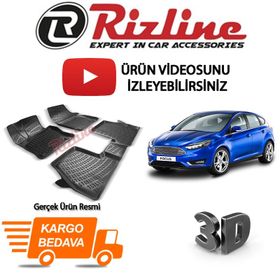 Rizline Ford Focus için 3 3D Oto Havuzlu Paspas