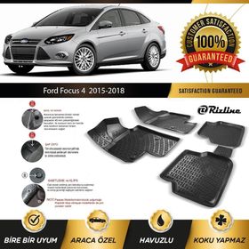 Rizline Ford Focus için 3 3D Oto Havuzlu Paspas