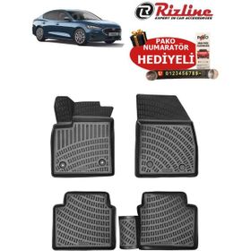 Rizline Ford Focus Sedan HB 2024-2025-2026 Siyah Havuzlu Paspas