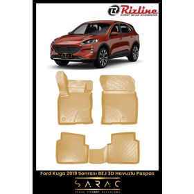 Rizline Ford Kuga 2020 Model Bej 3D Havuzlu Paspas