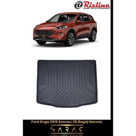 Rizline Ford Kuga 2022 Araca Özel Tasarım 3D Bagaj Havuzu