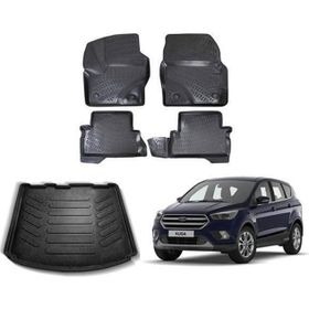 Rizline Ford Kuga 3D Paspas + 3D Bagaj Havuzu 2013-2019 Arası Siyah Set