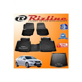 Rizline Ford Mondeo 3D Paspas + 3D Bagaj Havuzu 2007-2014 Arası Siyah Set