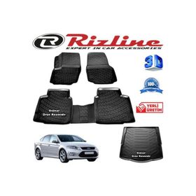 Rizline Ford Mondeo 3D Paspas + 3D Bagaj Havuzu 2007-2014 Arası Siyah Set
