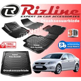 Rizline Ford Mondeo Siyah 2007-2014 Arası 3D Paspas ve Bagaj Havuzu