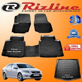 Rizline Ford Mondeo Siyah 2007-2014 Arası 3D Paspas ve Bagaj Havuzu