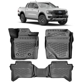 Rizline Ford Ranger 2023 Siyah 3D Havuzlu Paspas