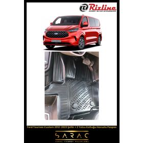 Rizline Ford Tourneo Custom Şoför+2 Yolcu Koltuğu 2016 Model 3D Havuzlu Paspas
