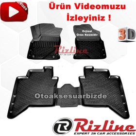 Rizline Hilux 2015-2020 Siyah 3D Havuzlu Paspas
