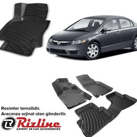 Rizline Honda Civic 2006-2012 3D Havuzlu Paspas
