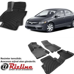Rizline Honda Civic 2006-2012 3D Havuzlu Paspas